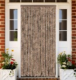 vidaXL Vliegengordijn 100x200 cm chenille beige en donkerbruin