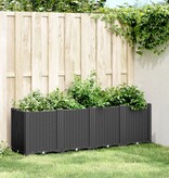 VidaXL Plantenbak 160x40x53 cm polypropeen zwart
