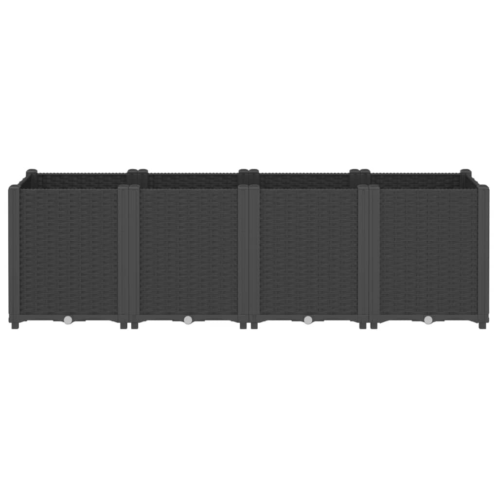 VidaXL Plantenbak 160x40x53 cm polypropeen zwart