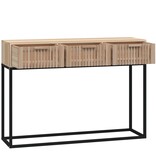 vidaXL Wandtafel 105x30x75 cm bewerkt hout en ijzer