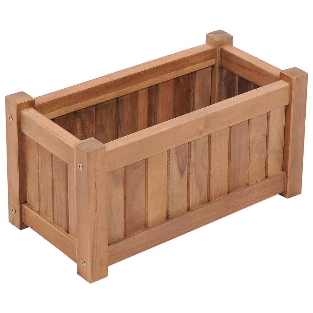 vidaXL Plantenbak verhoogd 50x25x25 cm massief teakhout