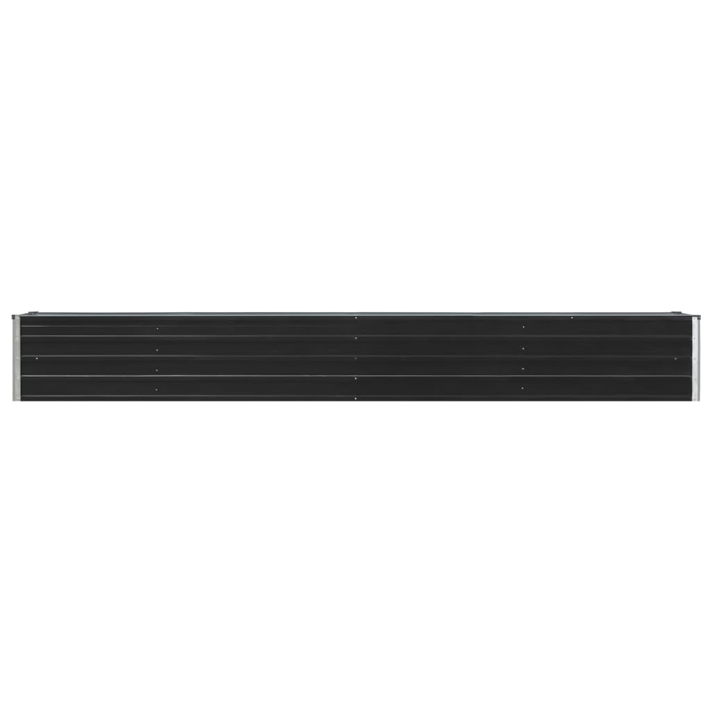 VidaXL Plantenbak verhoogd 320x40x45 cm gegalvaniseerd staal antraciet