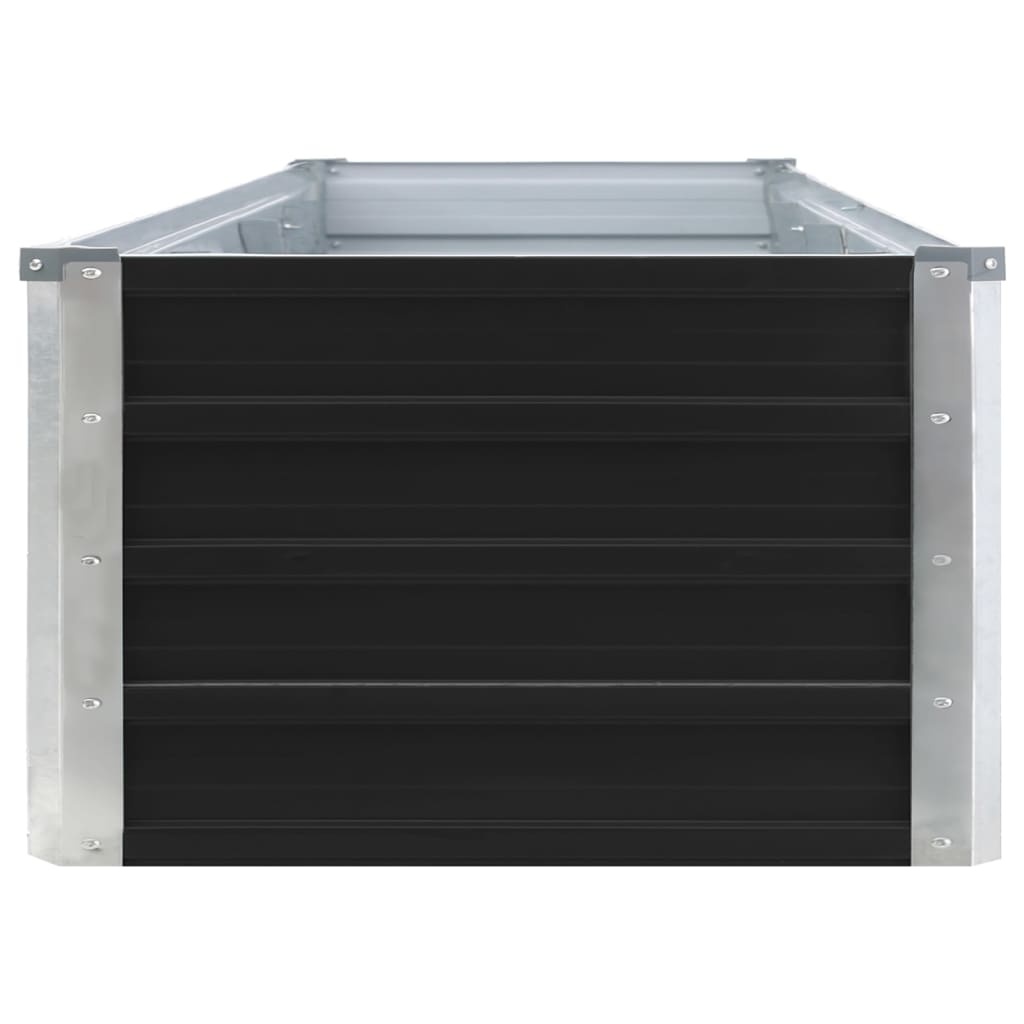 VidaXL Plantenbak verhoogd 320x40x45 cm gegalvaniseerd staal antraciet