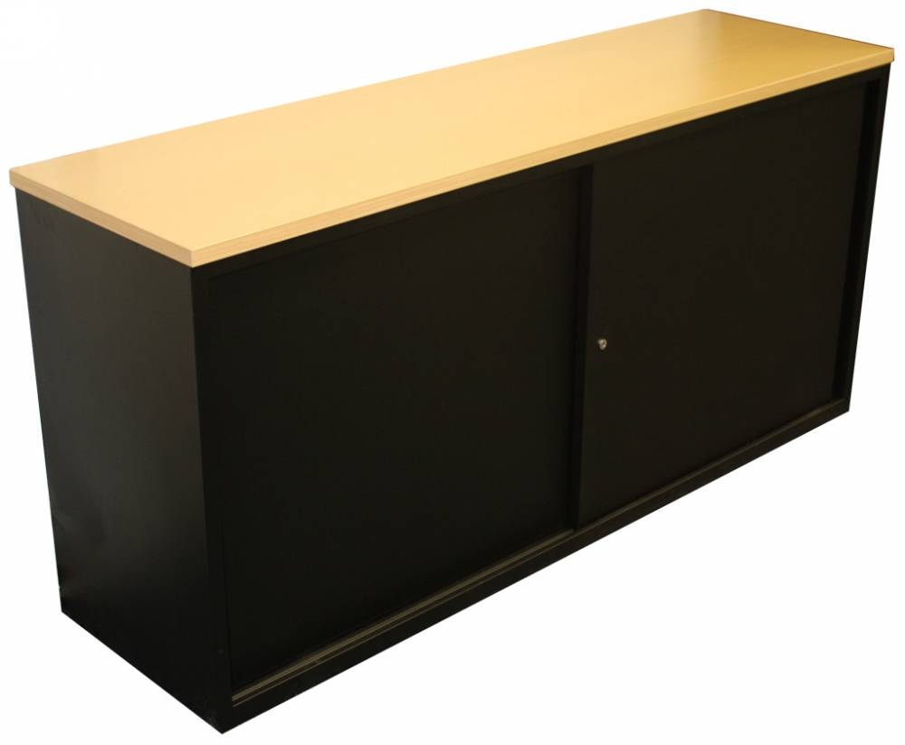 Schuifdeurkast van staal met slot voor archief en kantoor