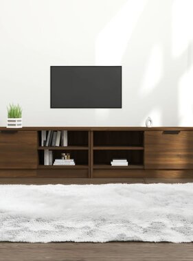 vidaXL Tv-meubelen 2 st 80x35x36,5 cm bewerkt hout bruineikenkleurig