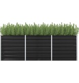 VidaXL Plantenbak verhoogd 240x80x77 cm gegalvaniseerd staal antraciet