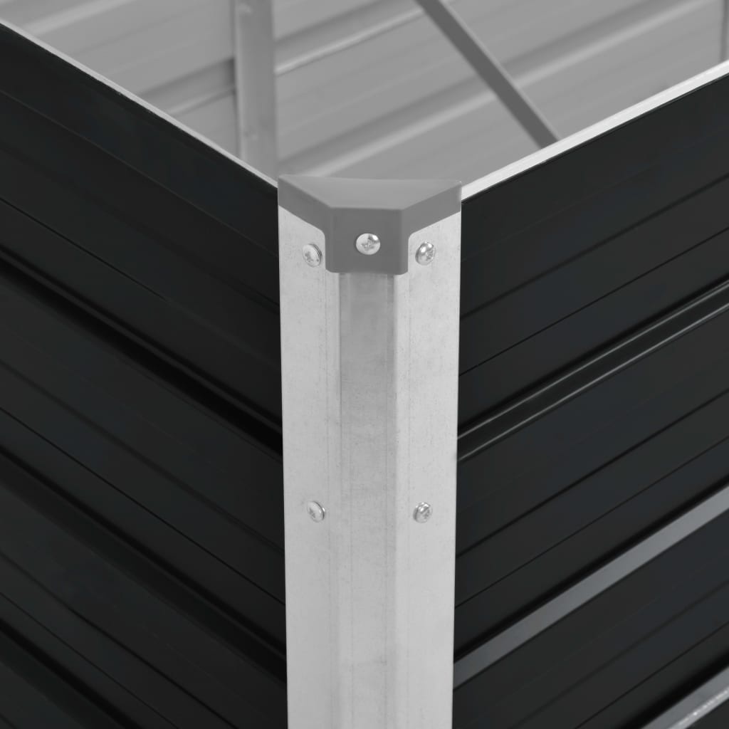 VidaXL Plantenbak verhoogd 240x80x77 cm gegalvaniseerd staal antraciet