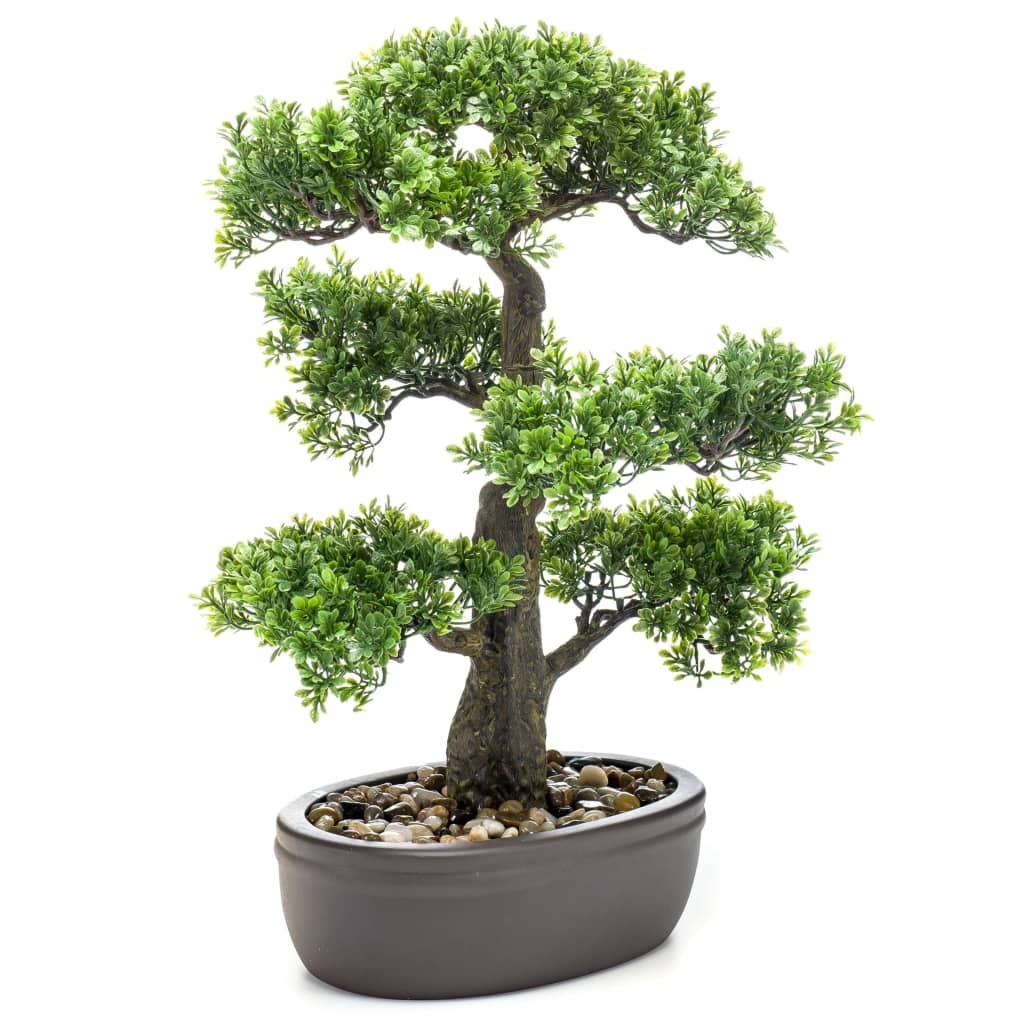 vidaXL Kunstplant in bruine pot Ficus minibonsai 43 cm
