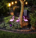 vidaXL Grondpinnen 3 st solar LED flamingo