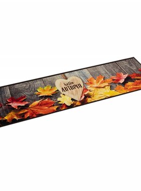 vidaXL Keukenmat wasbaar herfstprint 60x300 cm fluweel