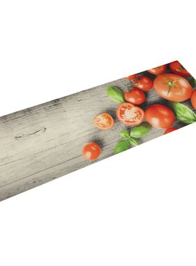 vidaXL Keukenmat wasbaar tomatenprint 45x150 cm fluweel