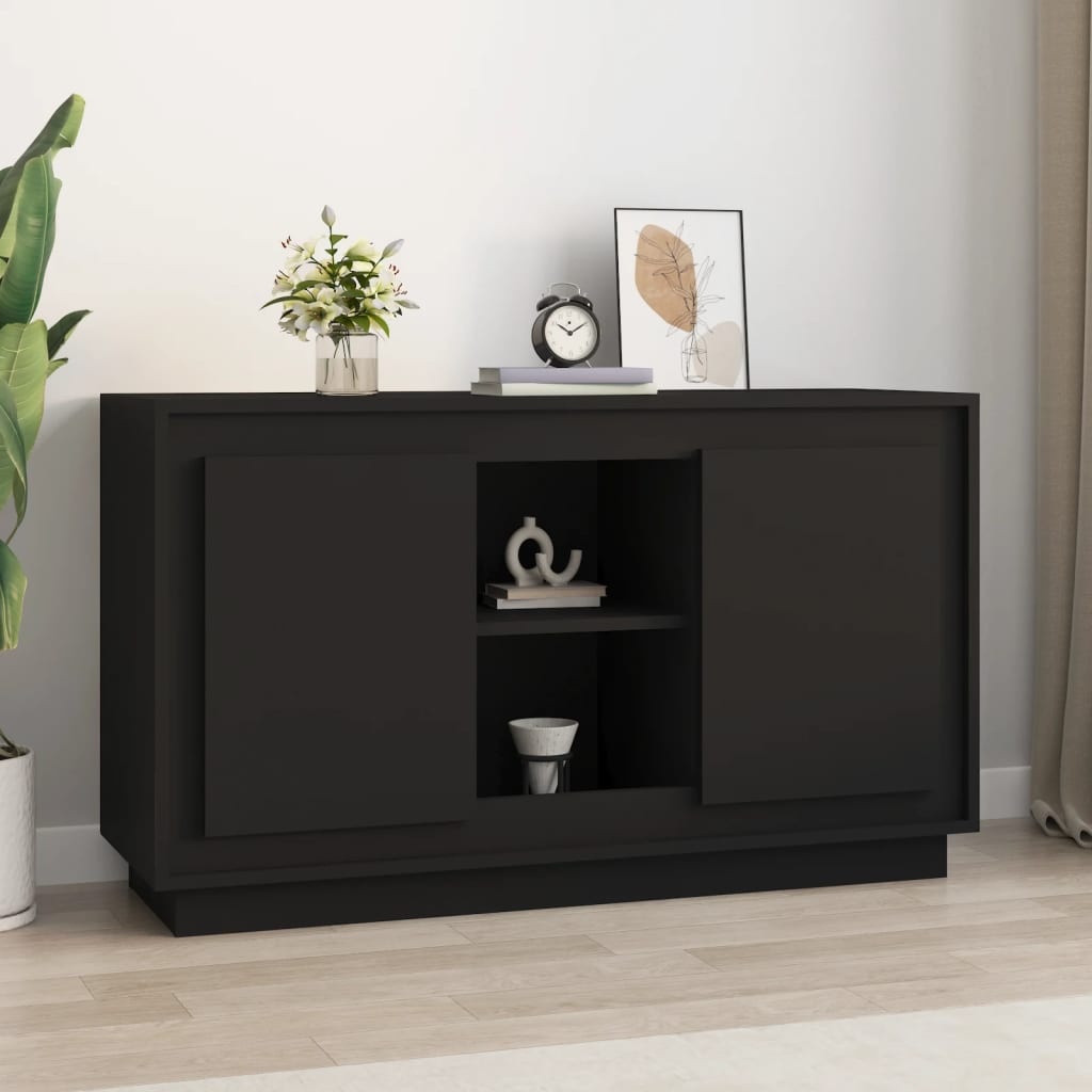 VidaXL Dressoir 102x35x60 cm bewerkt hout zwart