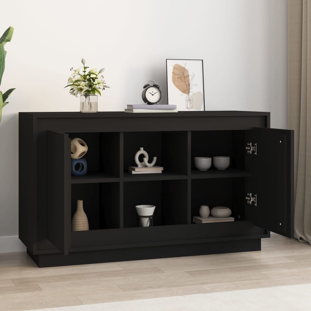 VidaXL Dressoir 102x35x60 cm bewerkt hout zwart