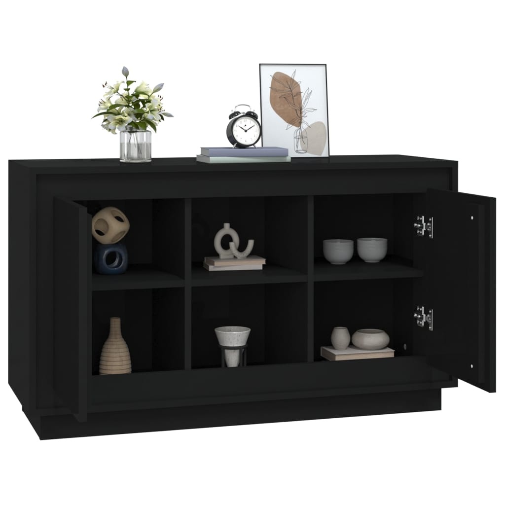 VidaXL Dressoir 102x35x60 cm bewerkt hout zwart