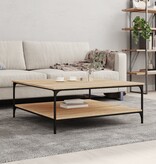 VidaXL Salontafel 100x100x40 cm bewerkt hout sonoma eikenkleurig