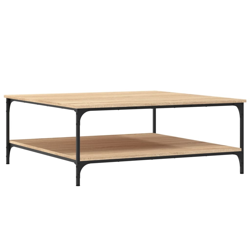 VidaXL Salontafel 100x100x40 cm bewerkt hout sonoma eikenkleurig