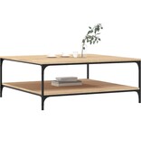 VidaXL Salontafel 100x100x40 cm bewerkt hout sonoma eikenkleurig