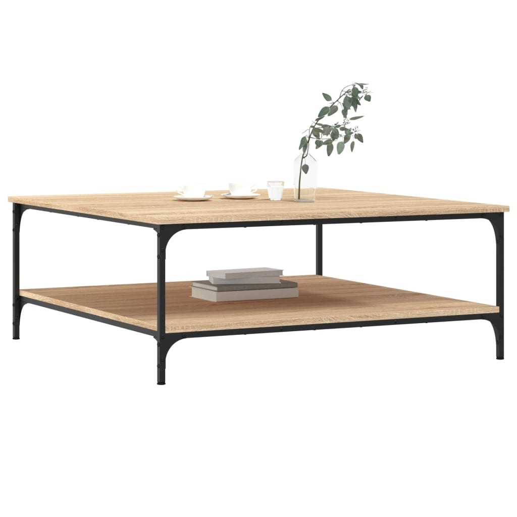 VidaXL Salontafel 100x100x40 cm bewerkt hout sonoma eikenkleurig