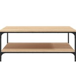 VidaXL Salontafel 100x100x40 cm bewerkt hout sonoma eikenkleurig