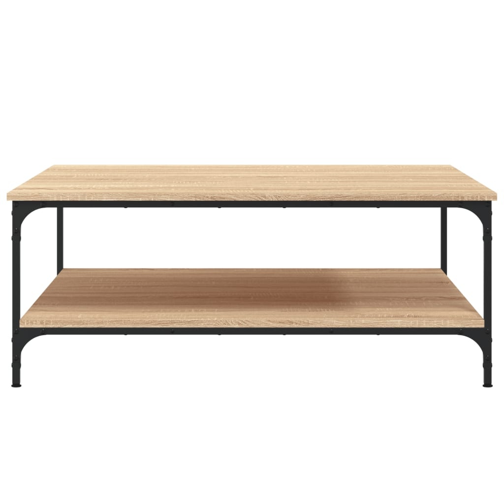 VidaXL Salontafel 100x100x40 cm bewerkt hout sonoma eikenkleurig