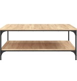 VidaXL Salontafel 100x100x40 cm bewerkt hout sonoma eikenkleurig