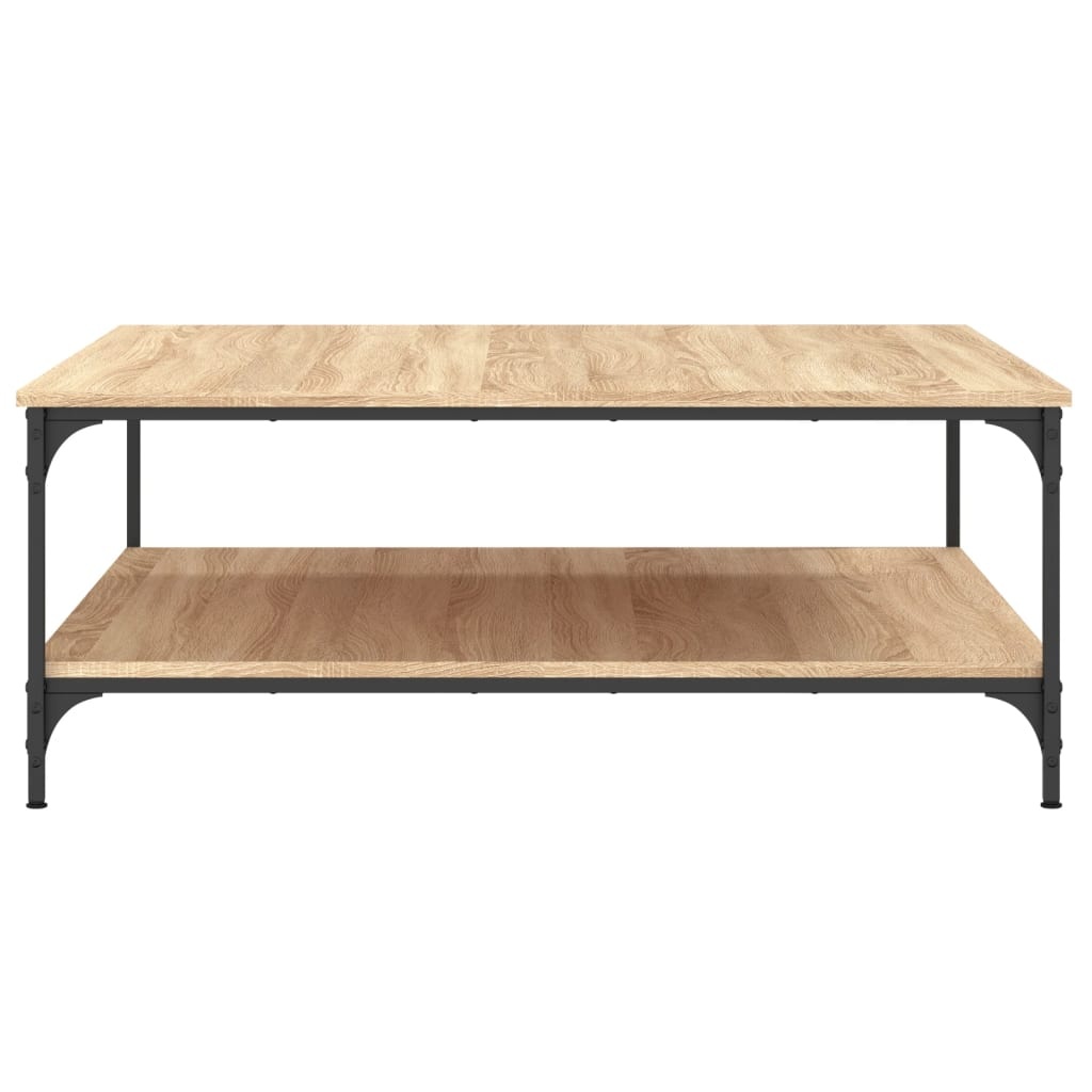 VidaXL Salontafel 100x100x40 cm bewerkt hout sonoma eikenkleurig