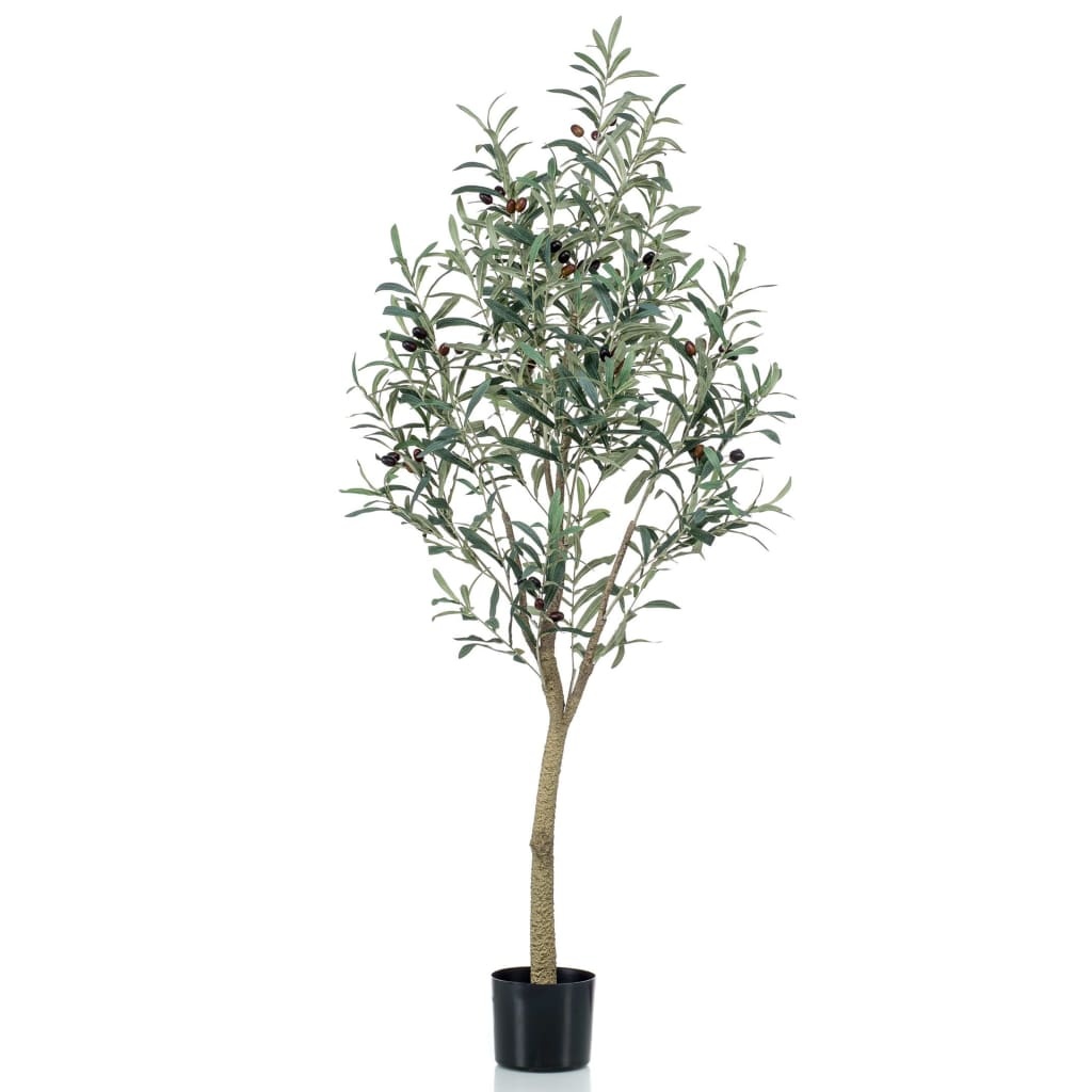 vidaXL Kunstplant in kunststof pot olijfboom 140 cm