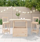 vidaXL Tuintafel 100x50x75 cm massief grenenhout