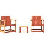 VidaXL 3-delige Loungeset massief grenenhout wasbruin