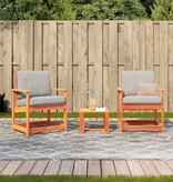 VidaXL 3-delige Loungeset massief grenenhout wasbruin