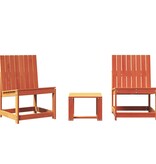 VidaXL 3-delige Loungeset massief grenenhout wasbruin