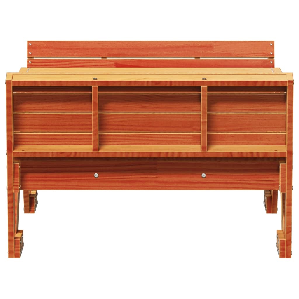 VidaXL Picknicktafel voor kinderen 88x122x58 cm grenenhout wasbruin