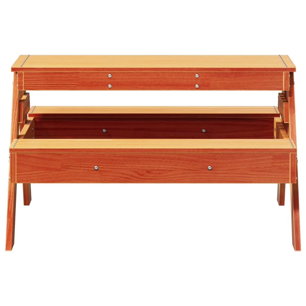 VidaXL Picknicktafel voor kinderen 88x97x52 cm grenenhout wasbruin