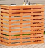 vidaXL Tuinbartafel wasbruin 113,5x50x103 cm massief grenenhout