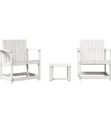 VidaXL 3-delige Loungeset massief grenenhout wit