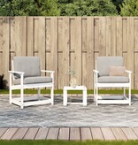 VidaXL 3-delige Loungeset massief grenenhout wit