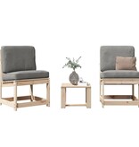 VidaXL 3-delige Loungeset massief grenenhout