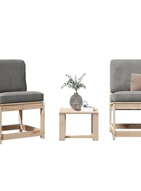 VidaXL 3-delige Loungeset massief grenenhout