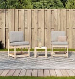 VidaXL 3-delige Loungeset massief grenenhout