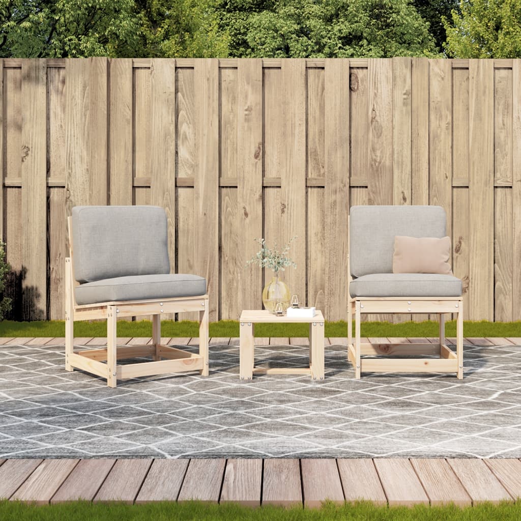 VidaXL 3-delige Loungeset massief grenenhout