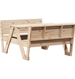 VidaXL Picknicktafel voor kinderen 88x122x58 cm massief grenenhout