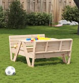 vidaXL Picknicktafel voor kinderen 88x122x58 cm massief grenenhout