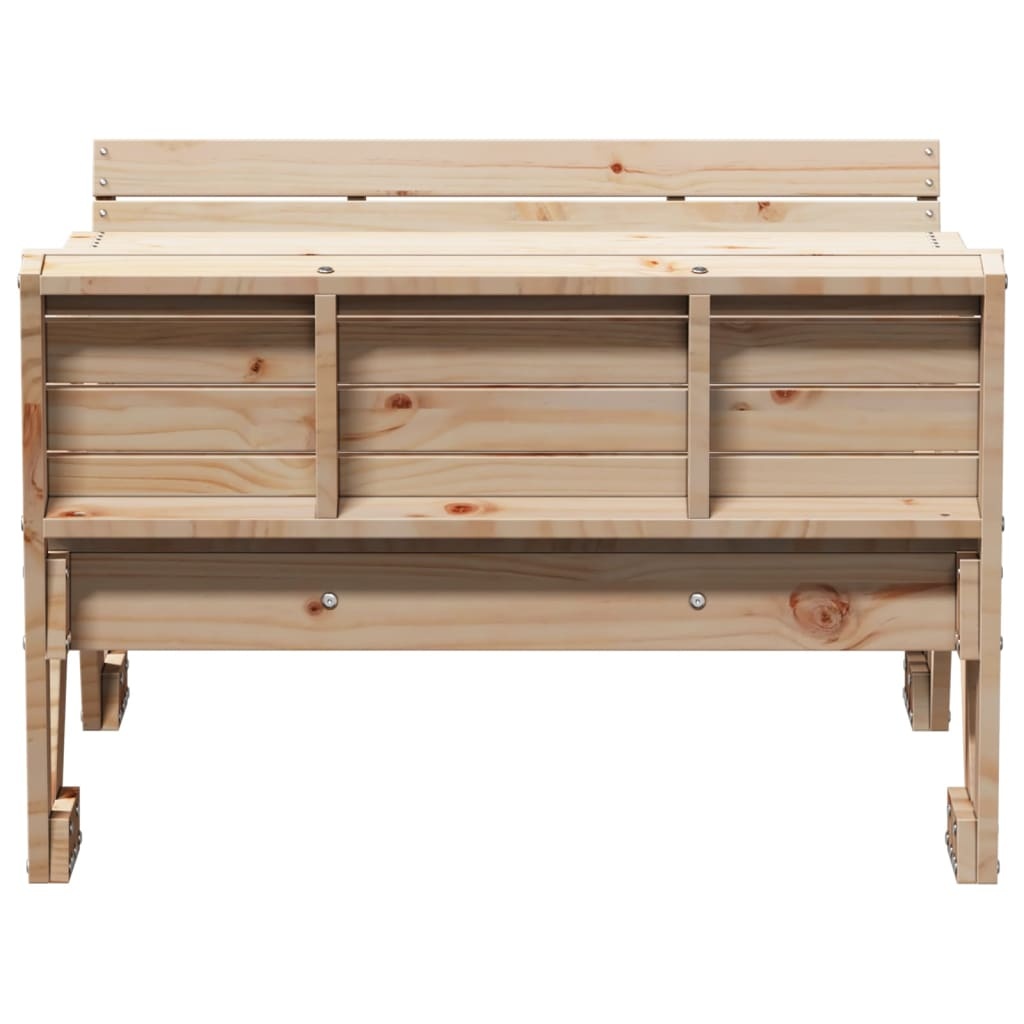 VidaXL Picknicktafel voor kinderen 88x122x58 cm massief grenenhout