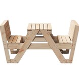 VidaXL Picknicktafel voor kinderen 88x122x58 cm massief grenenhout