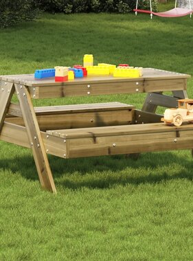 vidaXL Picknicktafel voor kinderen 88x97x52 cm geïmpregneerd hout