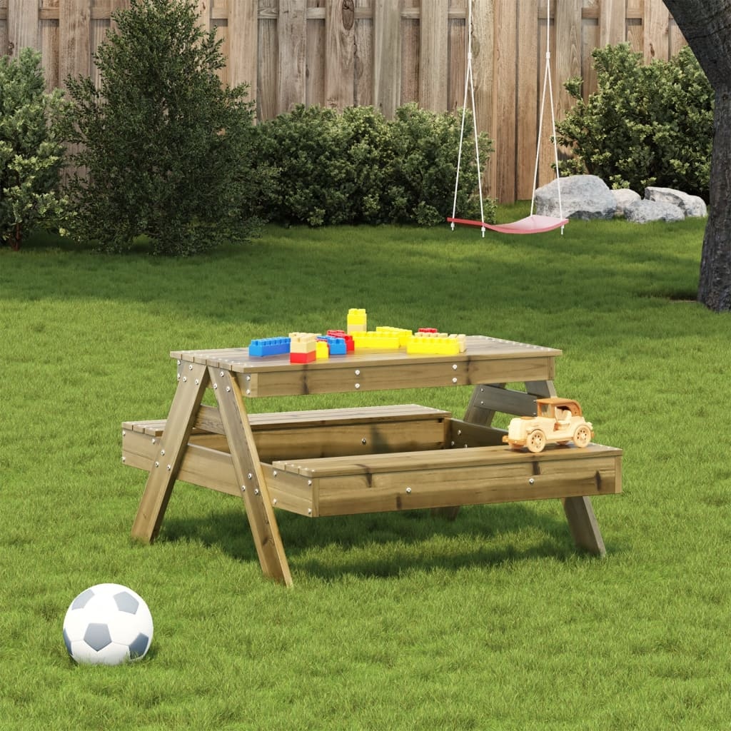 VidaXL Picknicktafel voor kinderen 88x97x52 cm geïmpregneerd hout