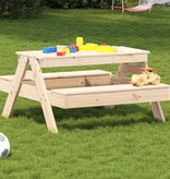 vidaXL Picknicktafel voor kinderen 88x97x52 cm massief grenenhout