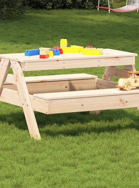 vidaXL Picknicktafel voor kinderen 88x97x52 cm massief grenenhout