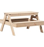 vidaXL Picknicktafel voor kinderen 88x97x52 cm massief grenenhout