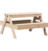 VidaXL Picknicktafel voor kinderen 88x97x52 cm massief grenenhout